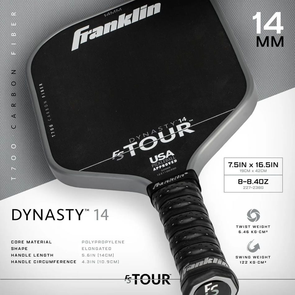Vợt Pickleball FRANKLIN Dynasty FS TOUR 14mm - Ảnh 2
